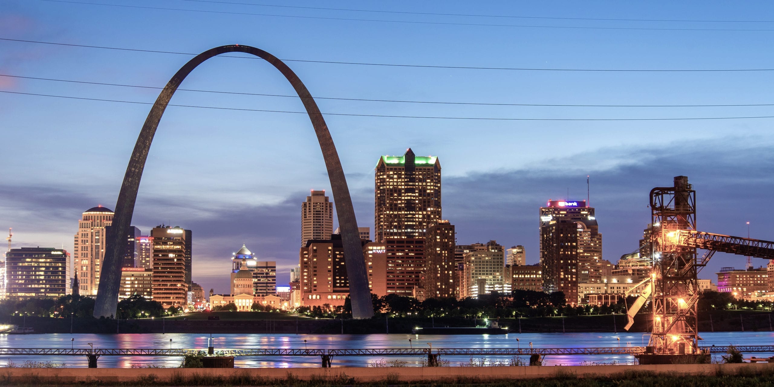 St. Louis riverfront and skyline. Photo by Flickr user Jim Bauer.