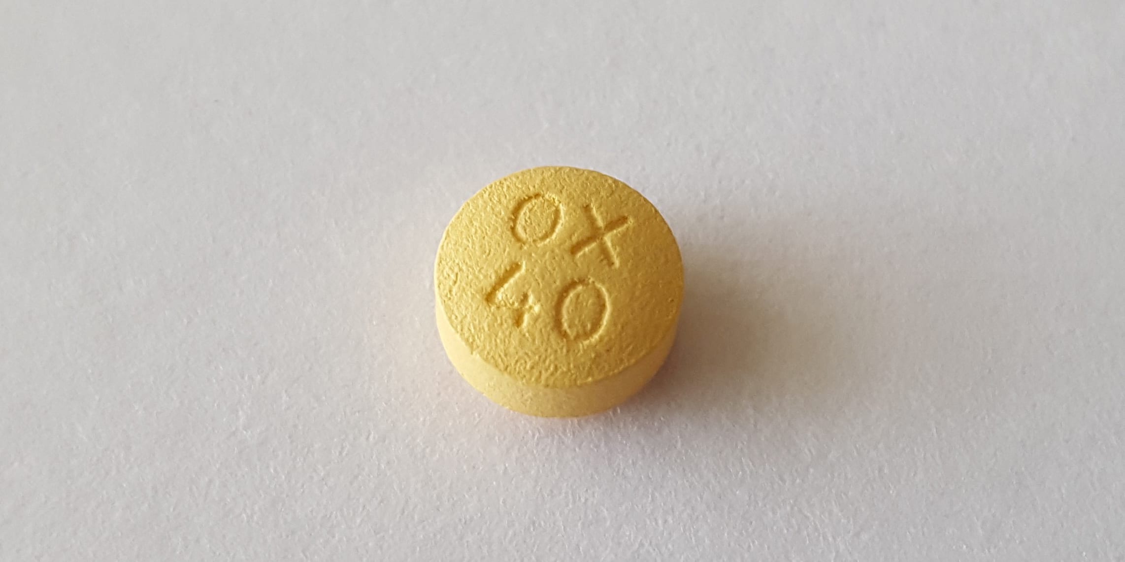 An oxycodone pill, which is an opioid painkiller. Photo by Dominic Milton Trott.
